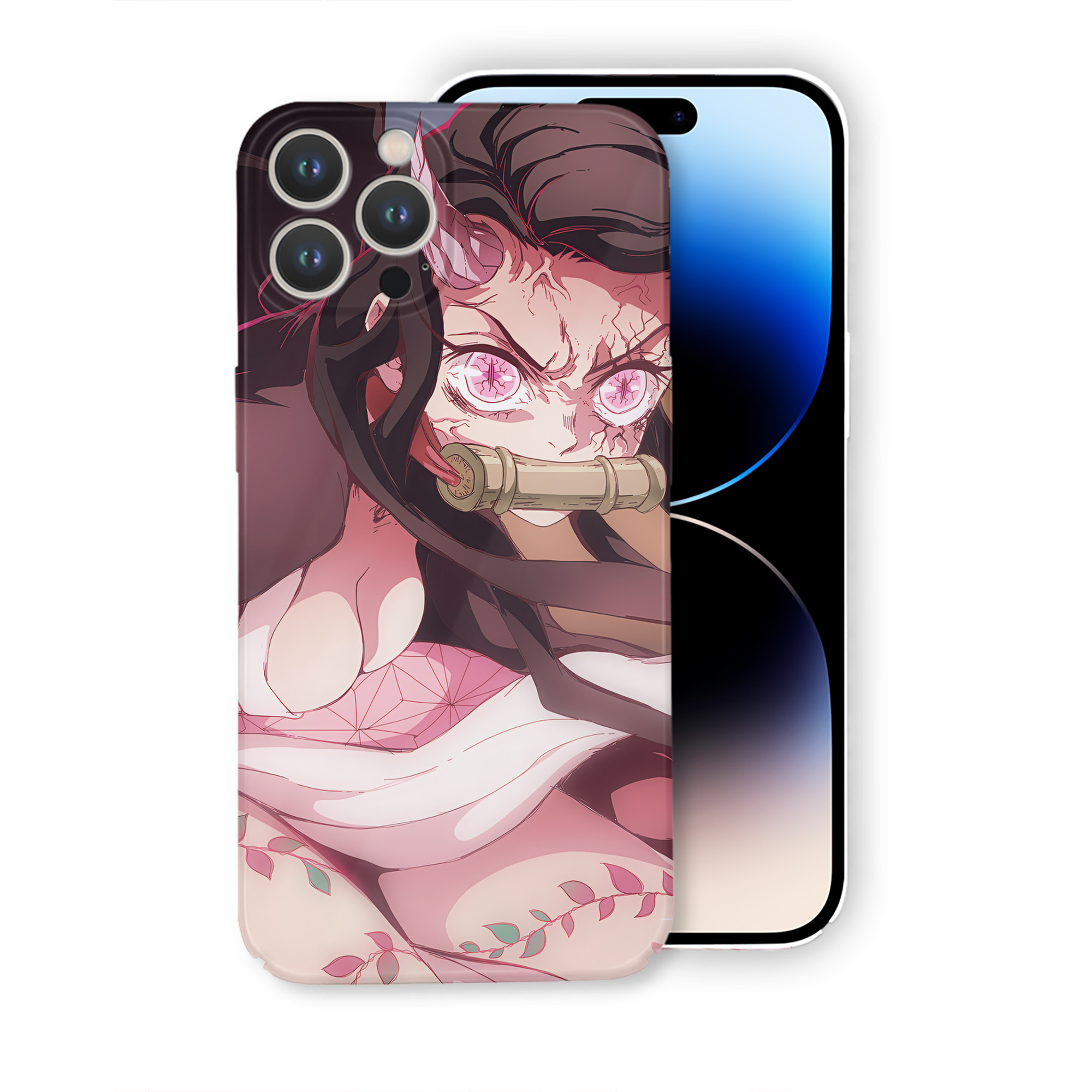 （画像用） 鬼滅の刃（きめつのやいば）竈門 禰󠄀豆子／かまど ねずこ Kamado Nezuko 【iPhone 14シリーズ対応】ハードケース